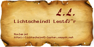 Lichtscheindl Lestár névjegykártya